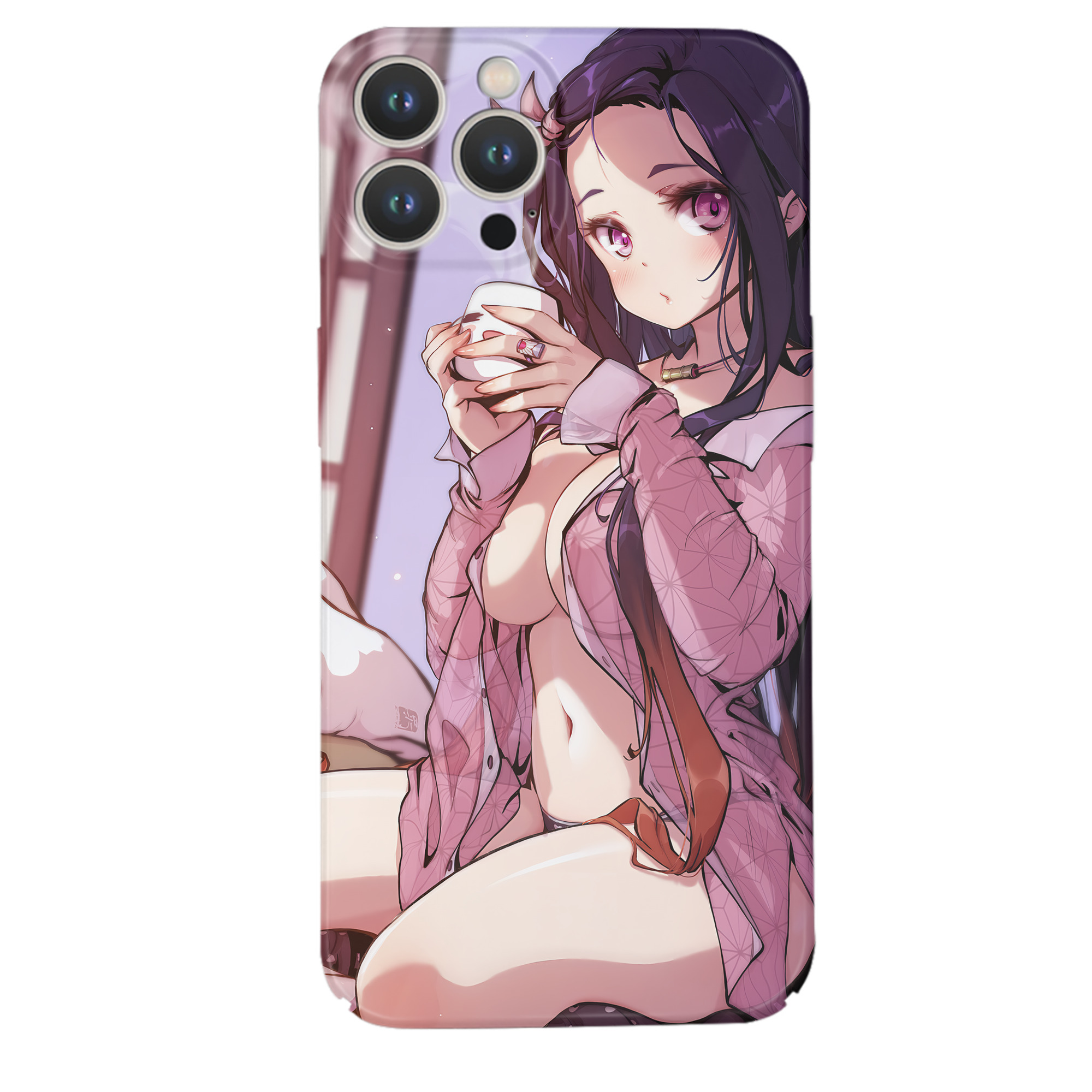（画像用） 鬼滅の刃（きめつのやいば）竈門 禰󠄀豆子／かまど ねずこ Kamado Nezuko 【iPhone 14シリーズ対応】ハードケース